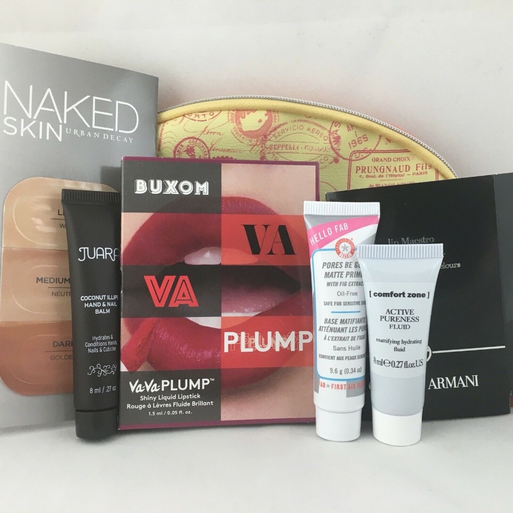 Mixed Cosmetic Lot Passport Stamp Ipsy Makeup Bag